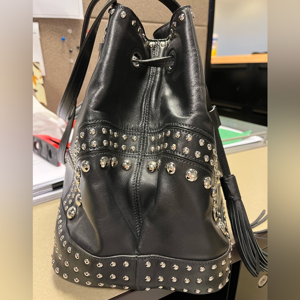 Prada Studded Calf Bucket Bag - Picture 7 of 16